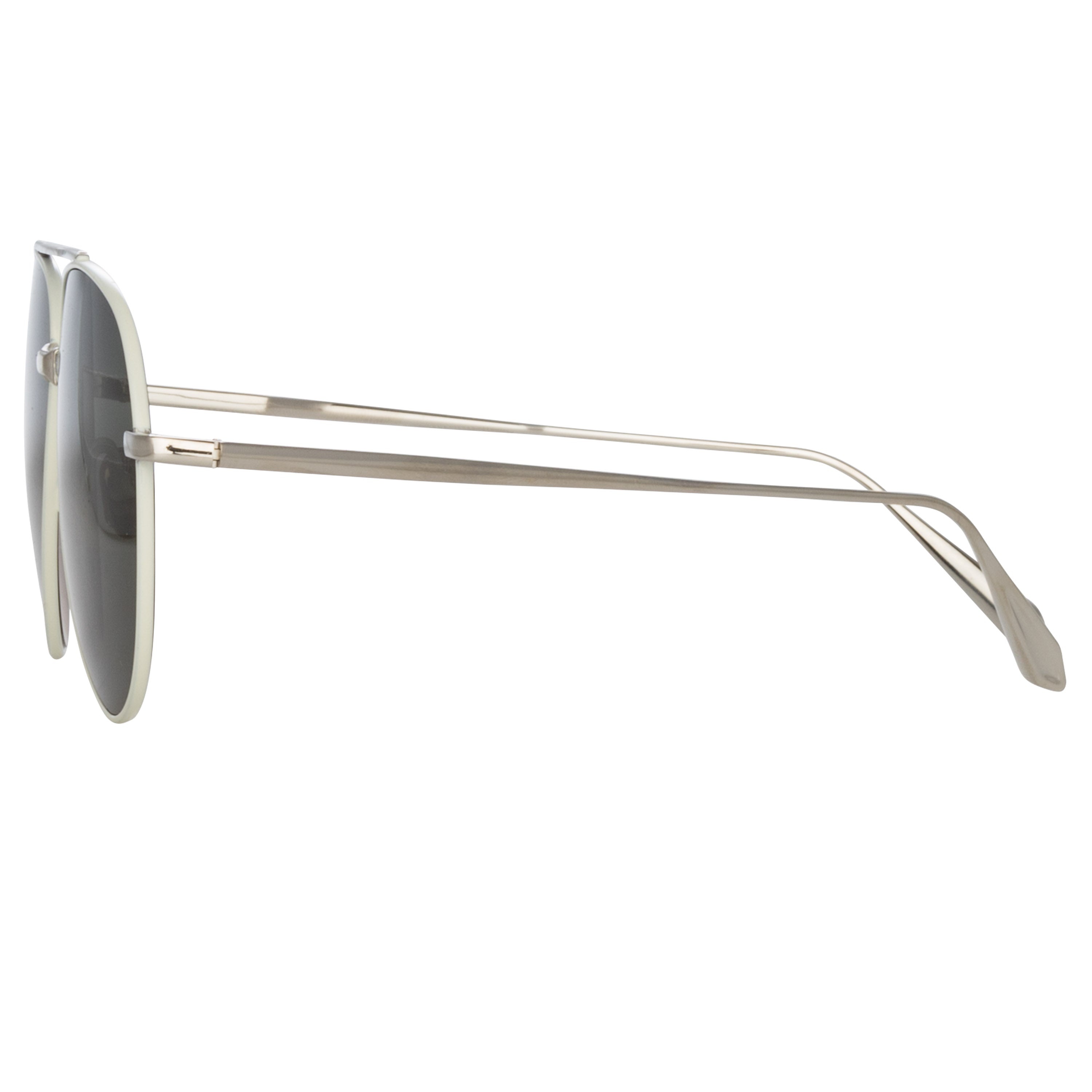 MEN'S MARCELO AVIATOR SUNGLASSES IN WHITE - 3