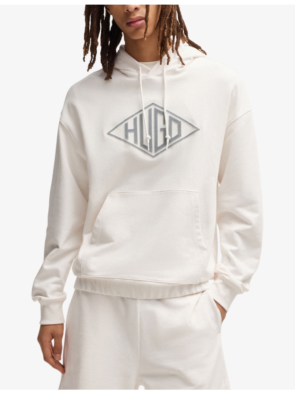 Branded Kangaroo-Pocket Cotton-Jersey Hoody - 3