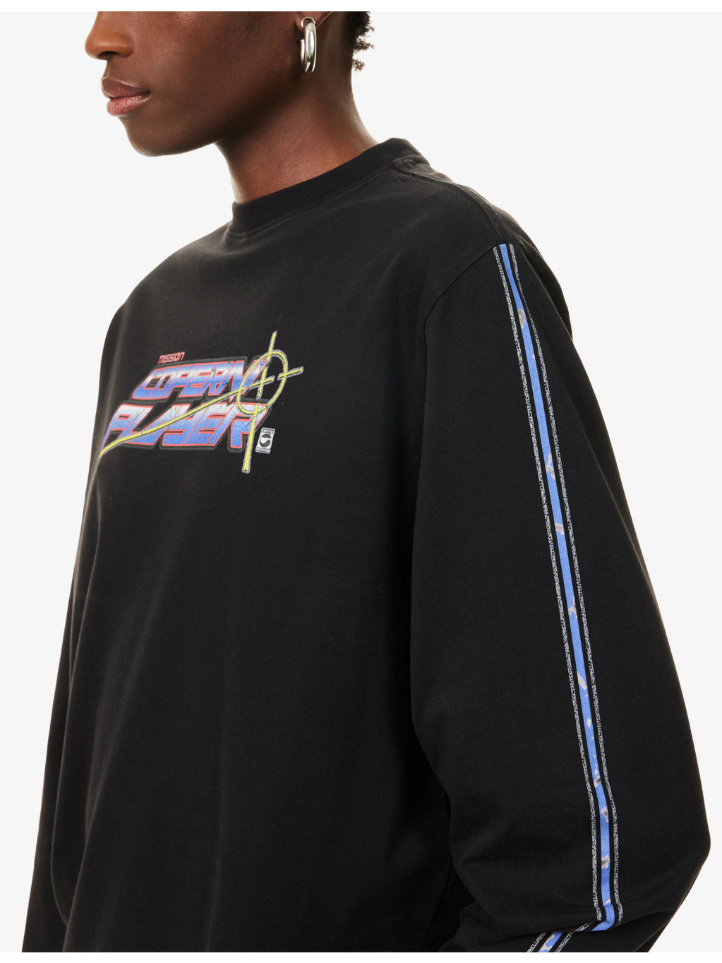 Slogan-Print Long-Sleeve Cotton-Jersey T-Shirt - 5