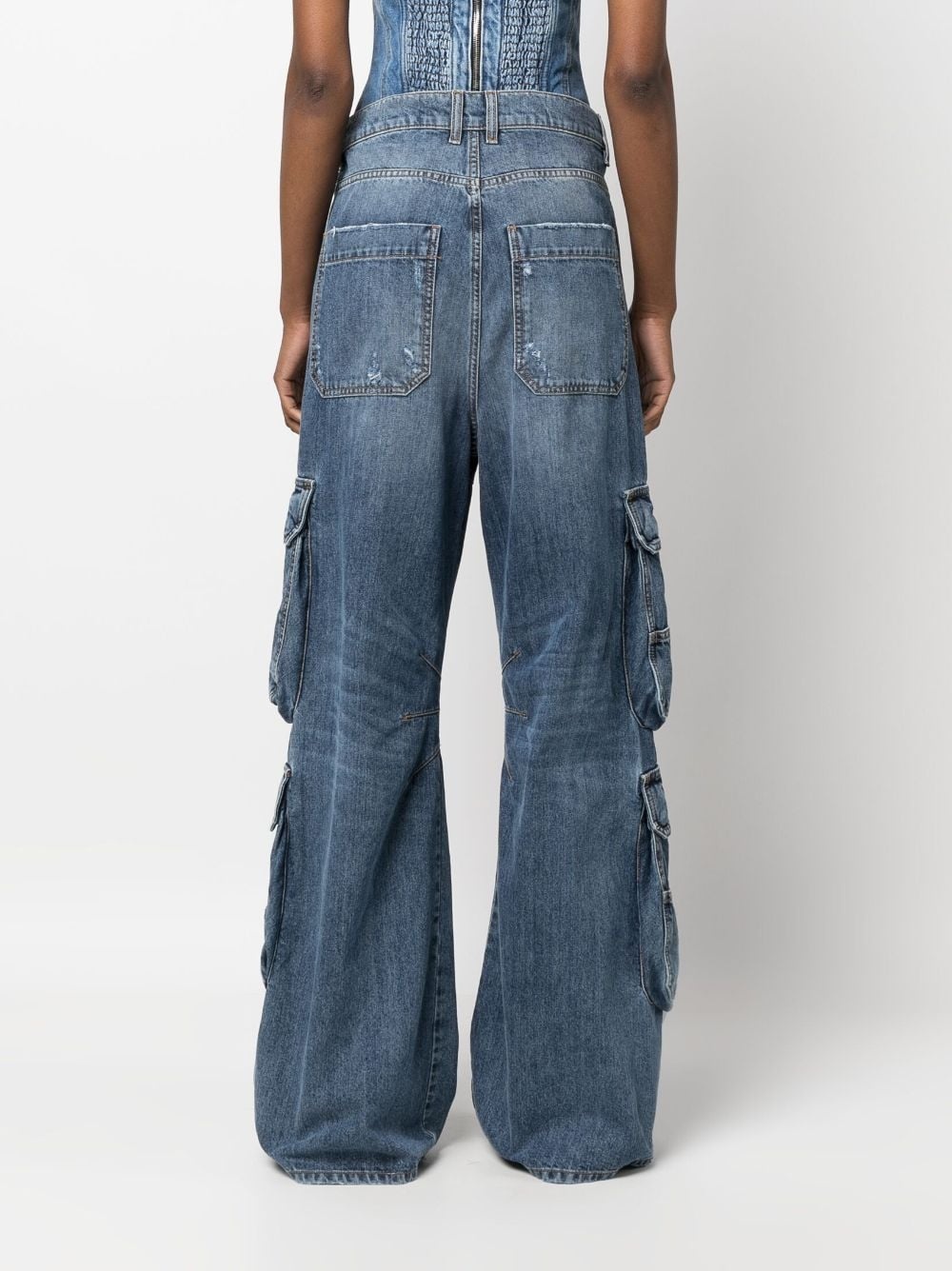 mid-rise cargo jeans - 4