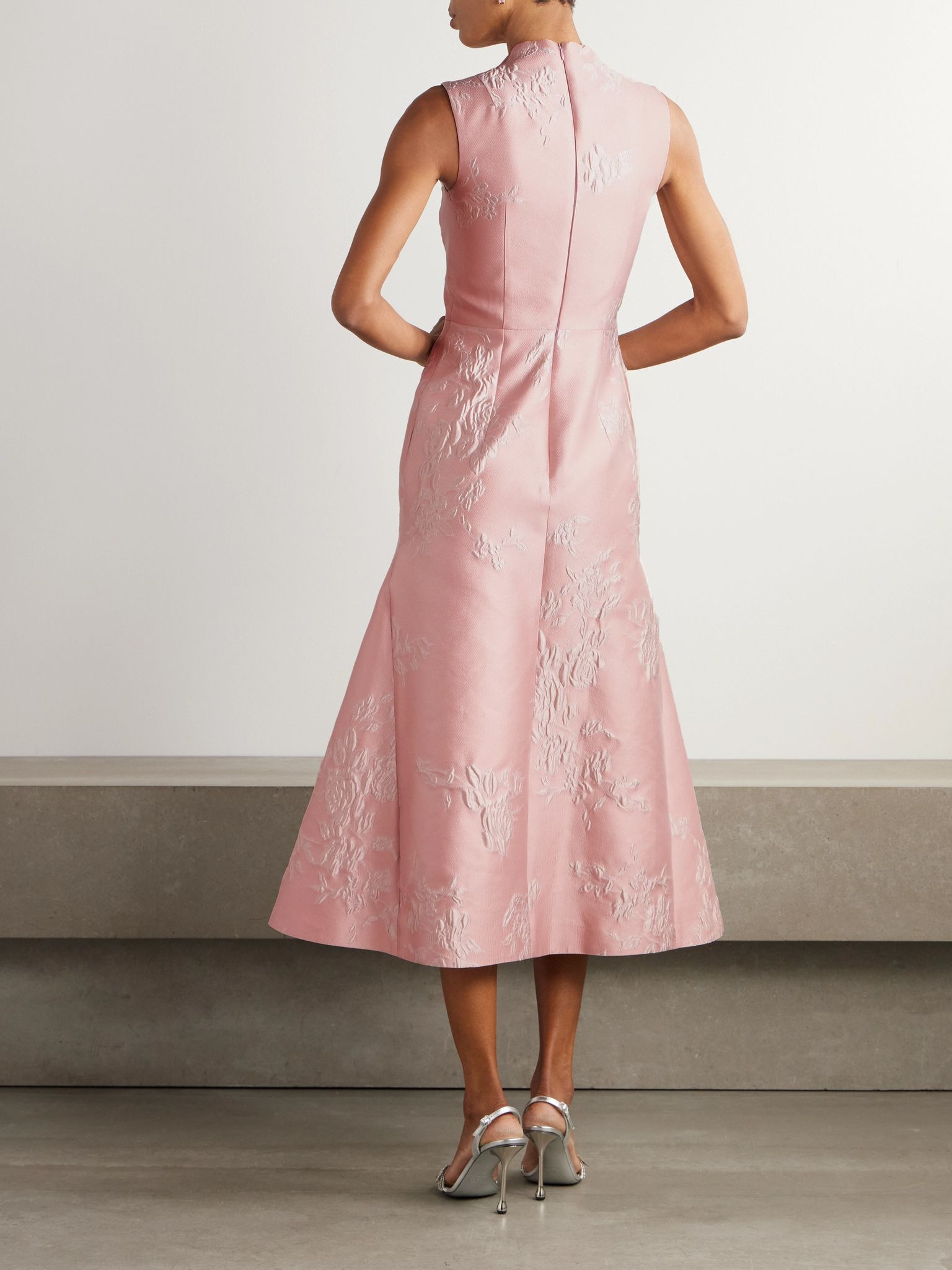 Kissa jacquard midi dress Pink - 3