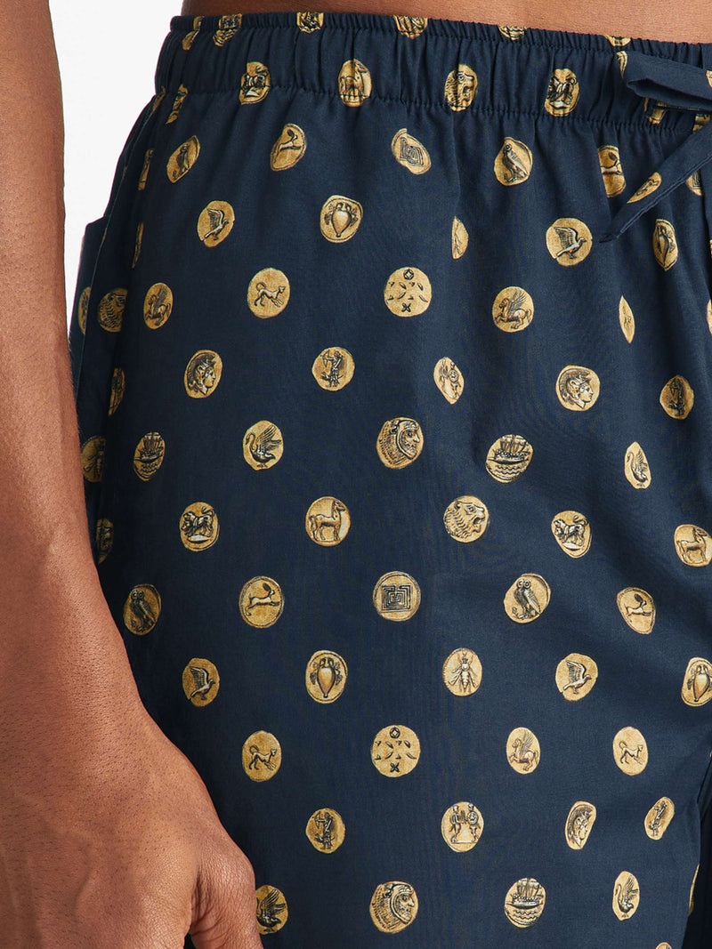 Men's Lounge Shorts Ledbury 78 Cotton Batiste Navy - 6