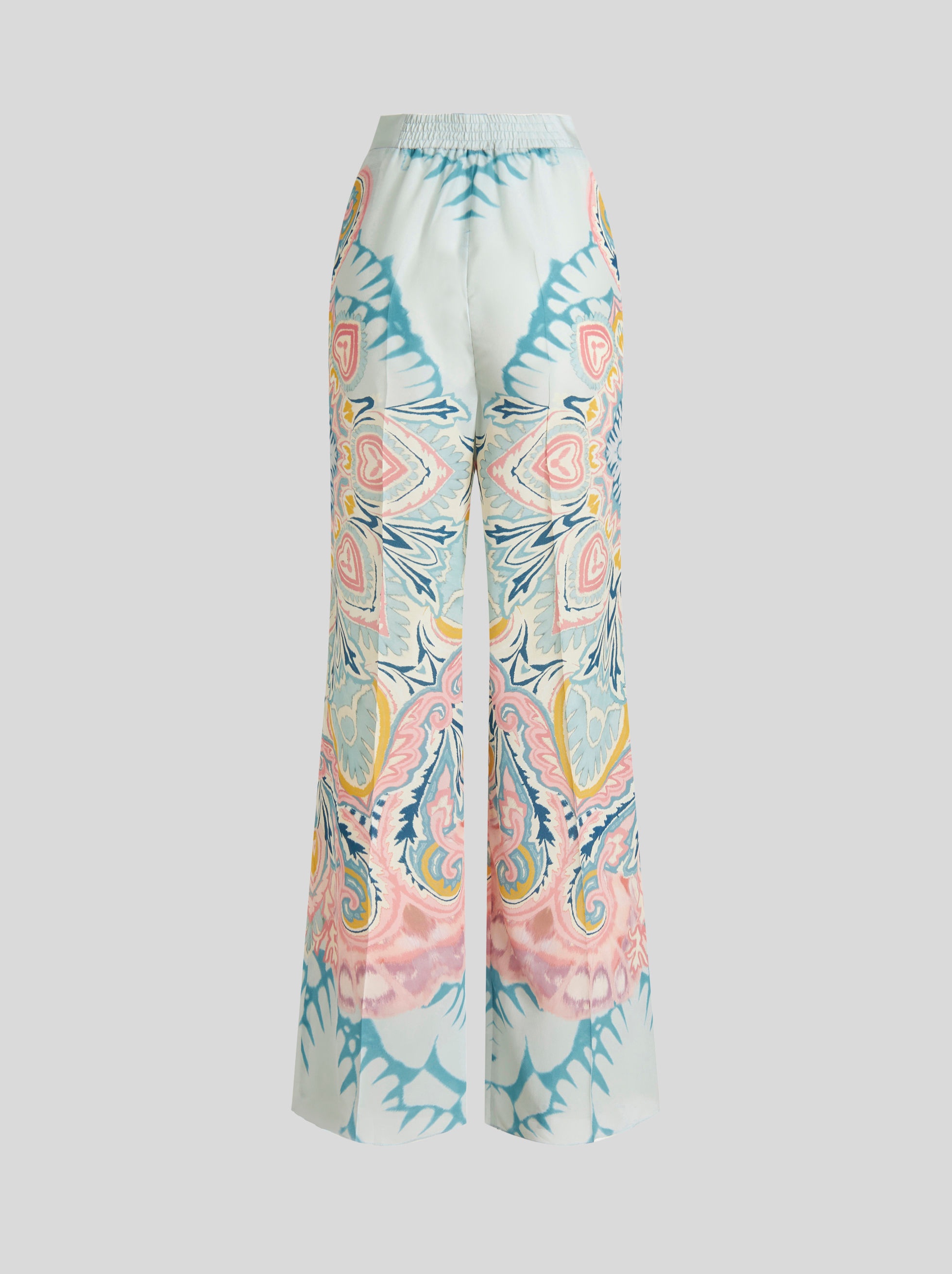 PRINTED SILK PALAZZO TROUSERS - 5
