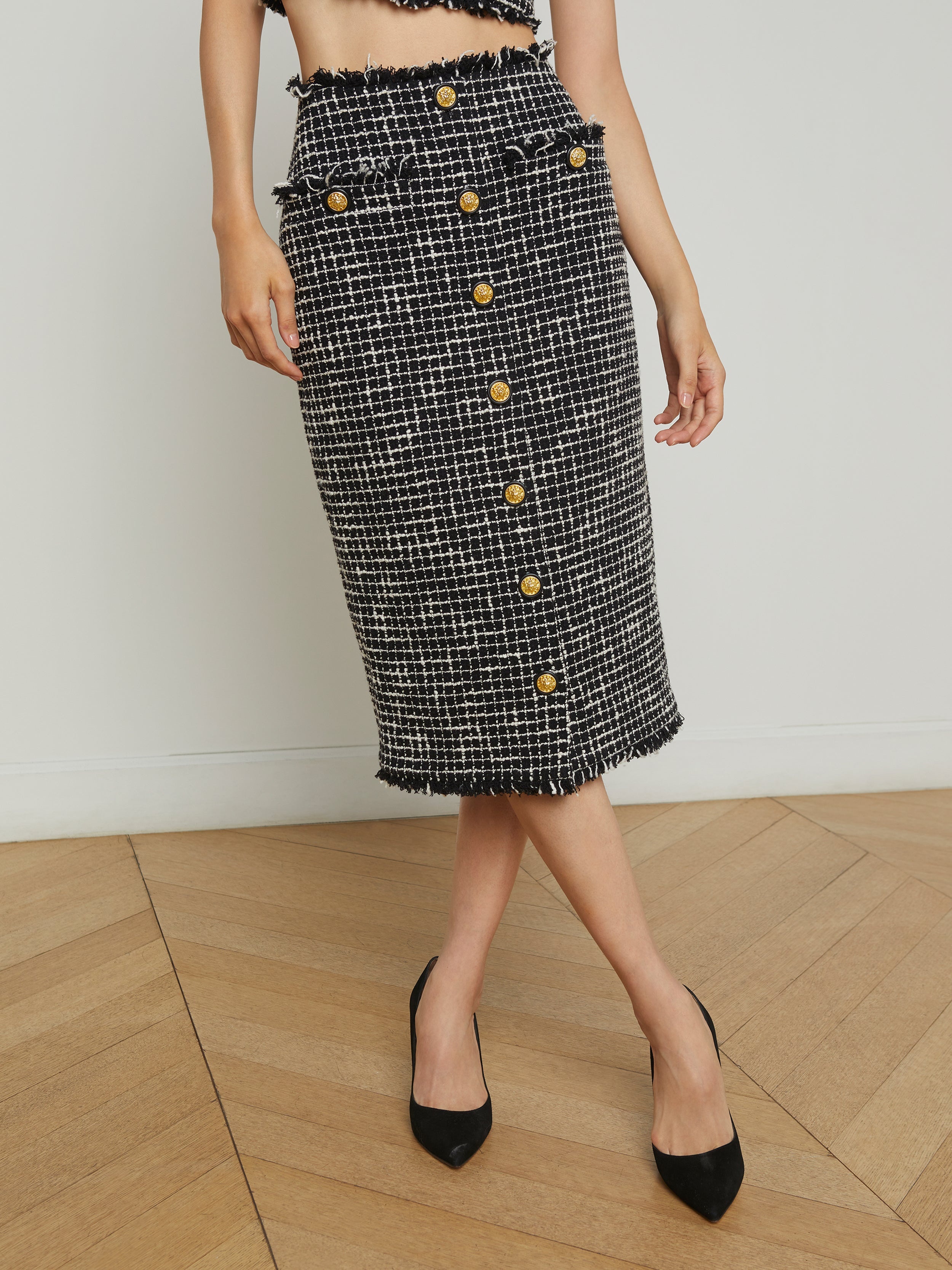 Tai Tweed Midi Skirt - 3