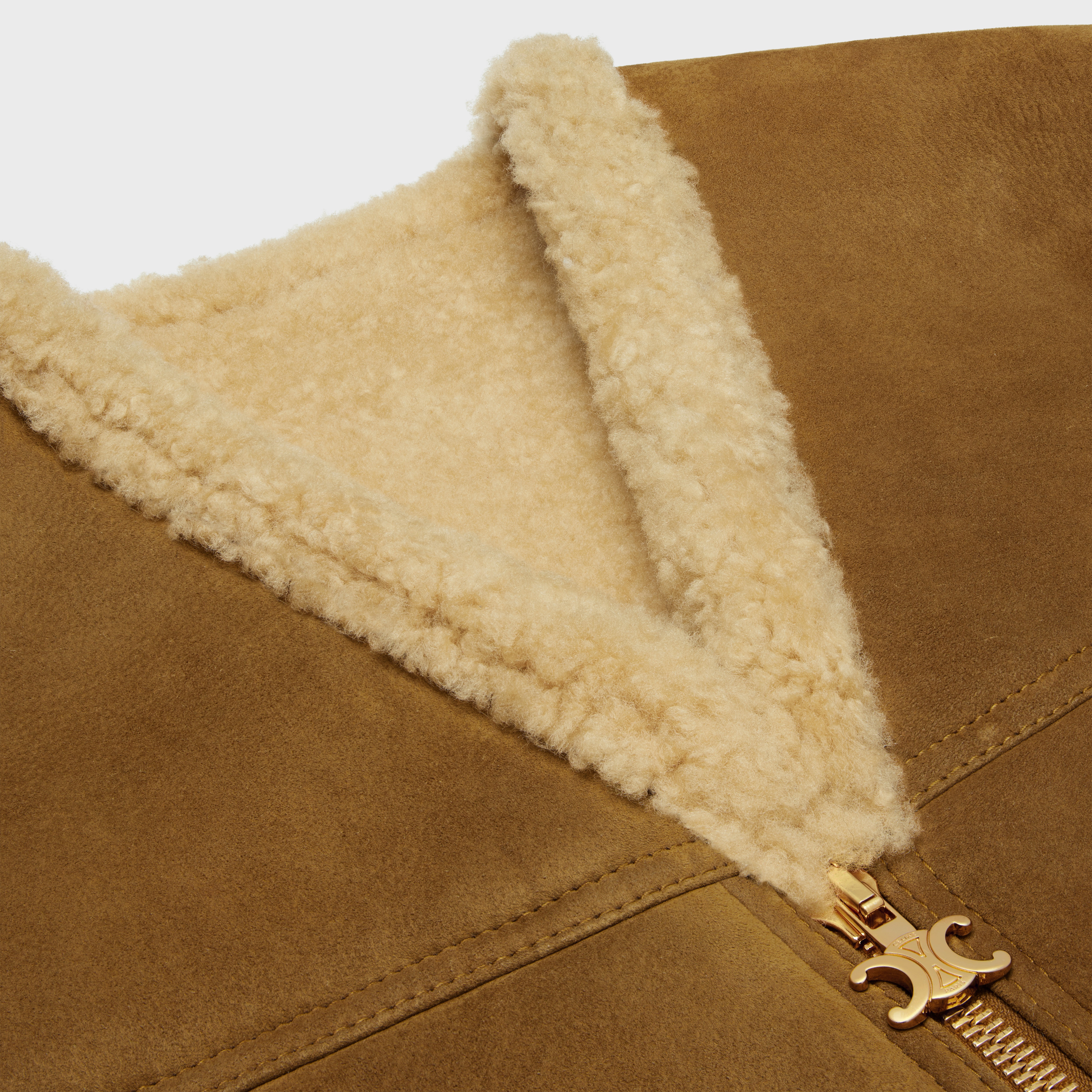 sleeveless vest in curly shearling - 3
