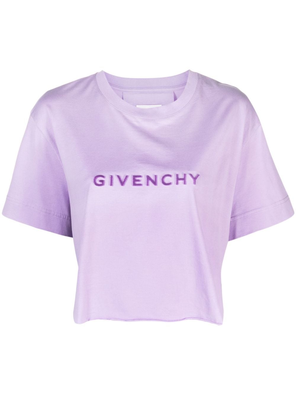 Givenchy Logo Cotton Cropped T Shirt - 1