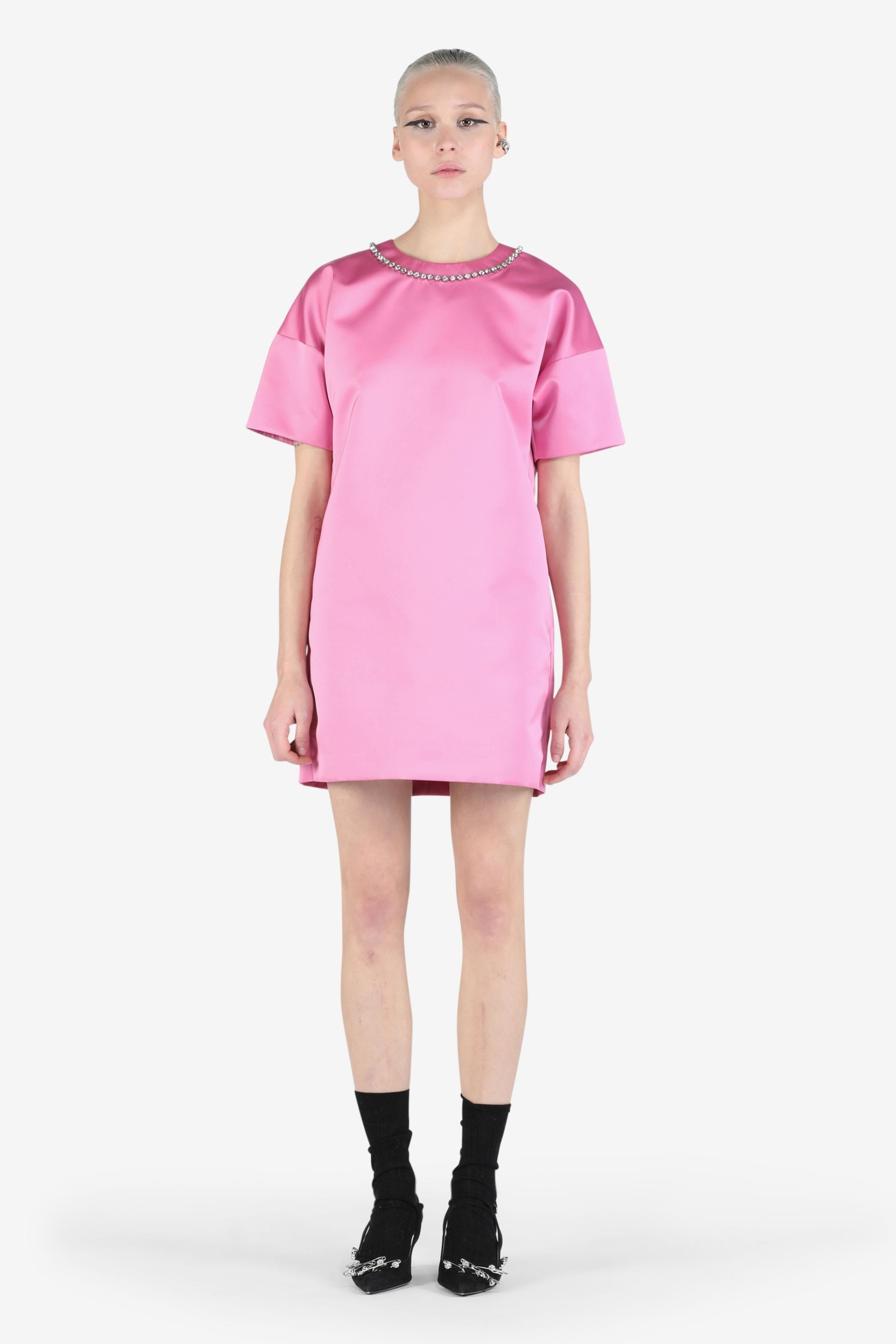 CRYSTAL-EMBELLISHED MINI DRESS - 1