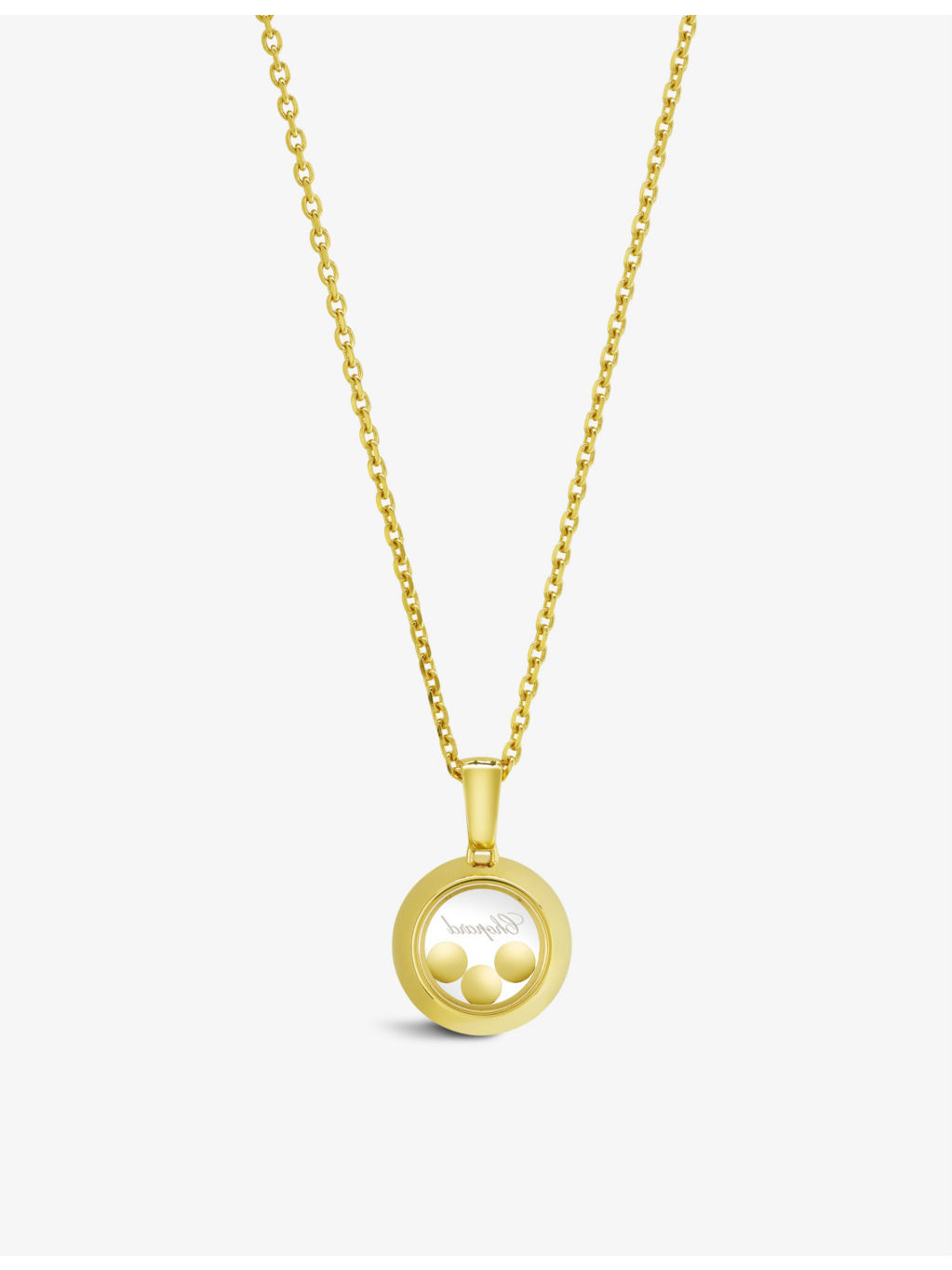 Happy Diamonds 18ct yellow-gold and 0.15ct diamond pendant necklace - 4