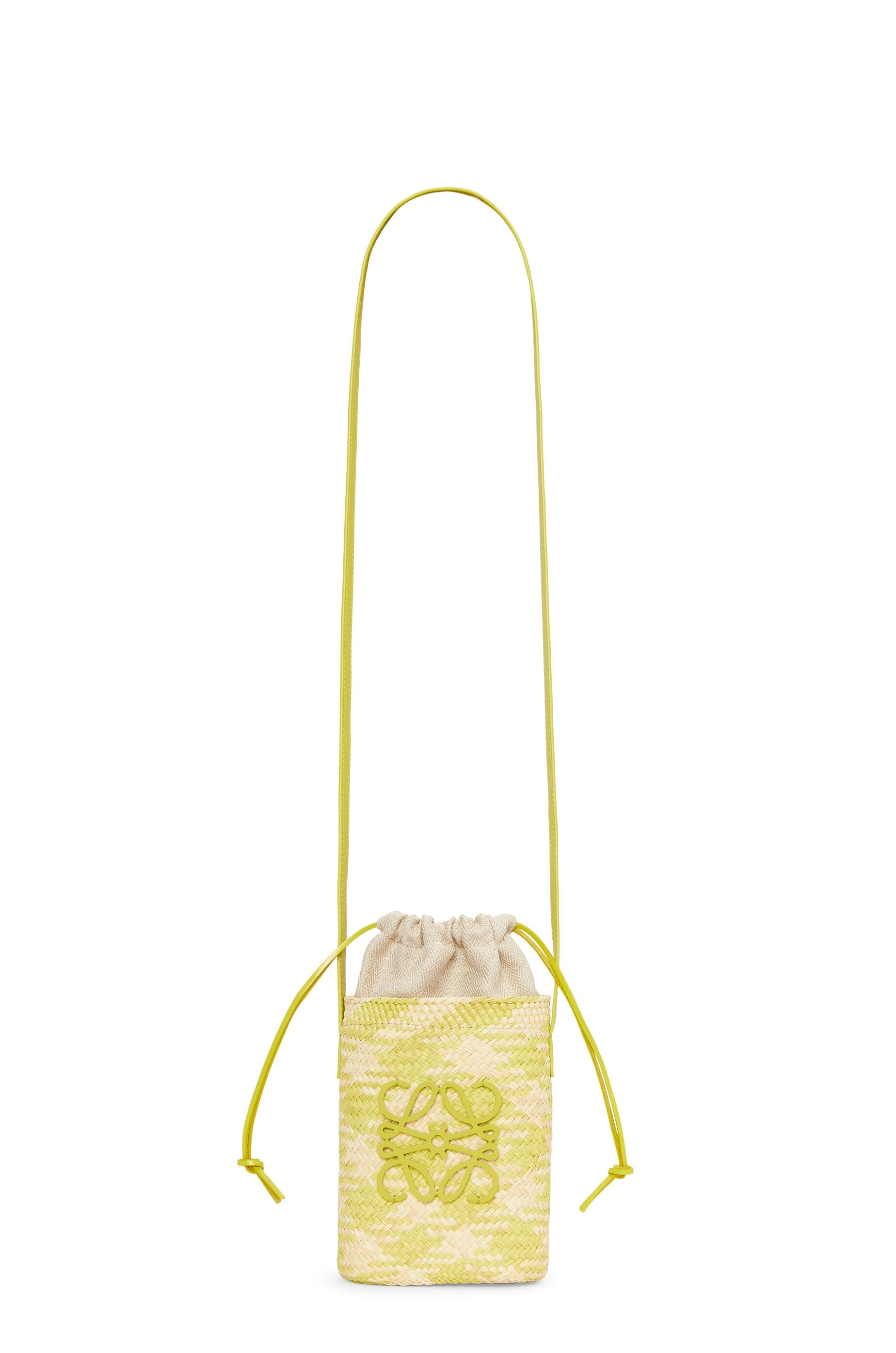 Anagram Checks square pocket in iraca palm and classic calfskin - 4