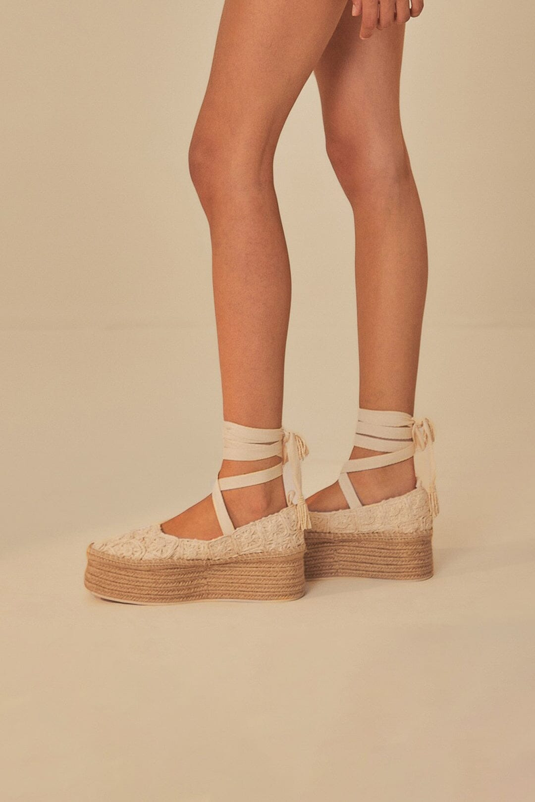 Natural Ballerina Espadrille Flatform Sandal - 4