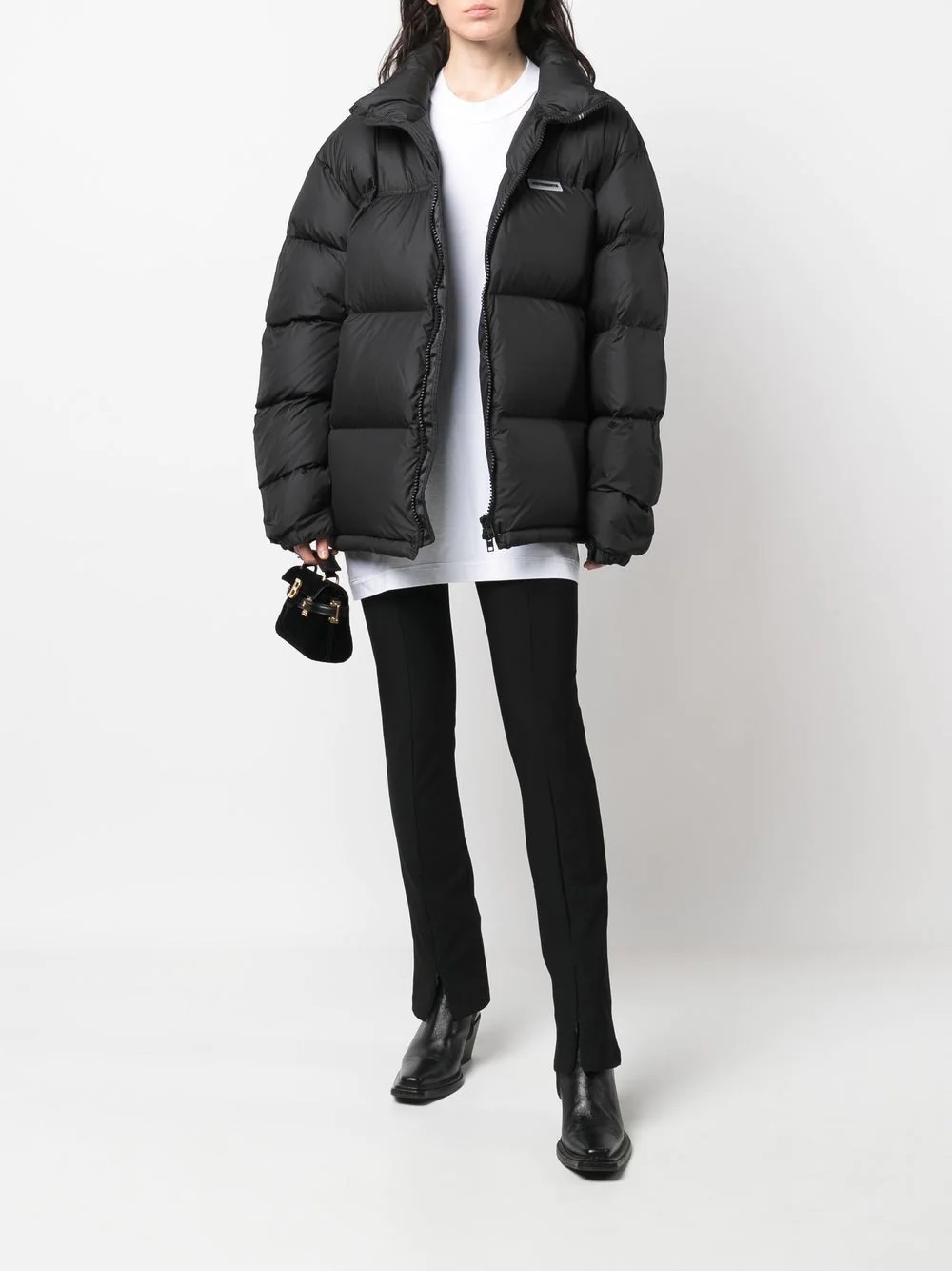 logo-print puffer jacket - 3