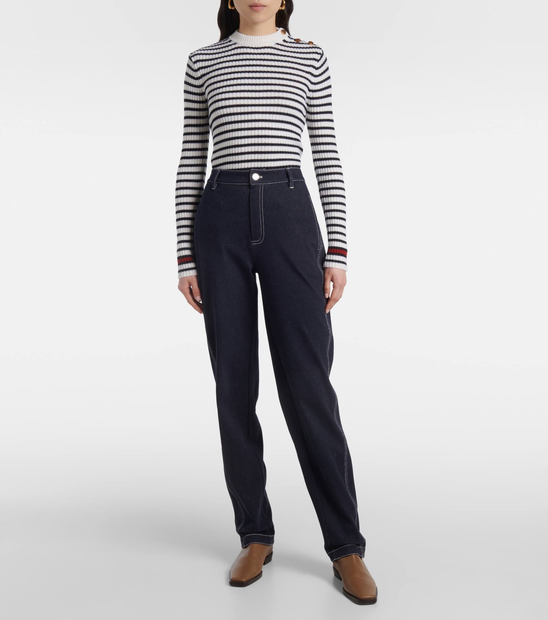 Zibello high-rise straight jeans - 7