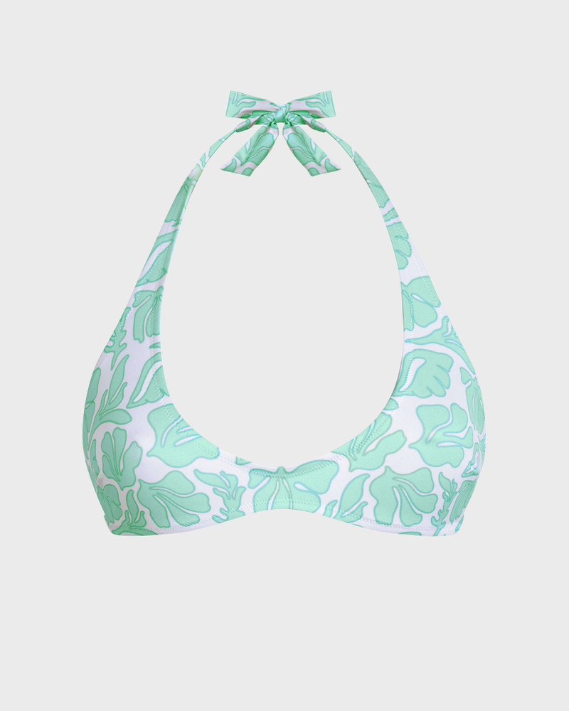 WOMEN ROUND NECKLINE BIKINI TOP SEASHELLS 1