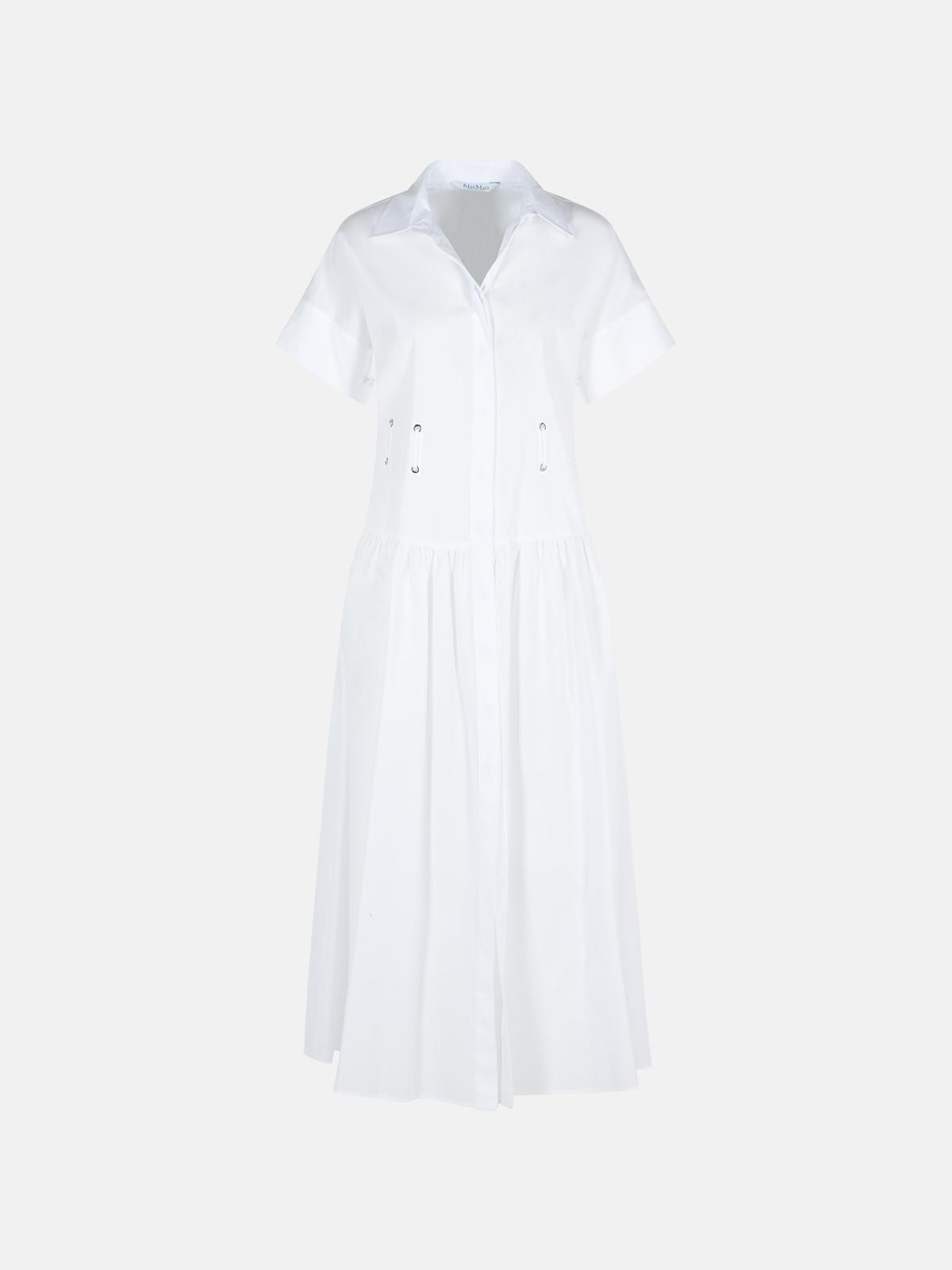 'AGORAIO' WHITE COTTON DRESS - 1