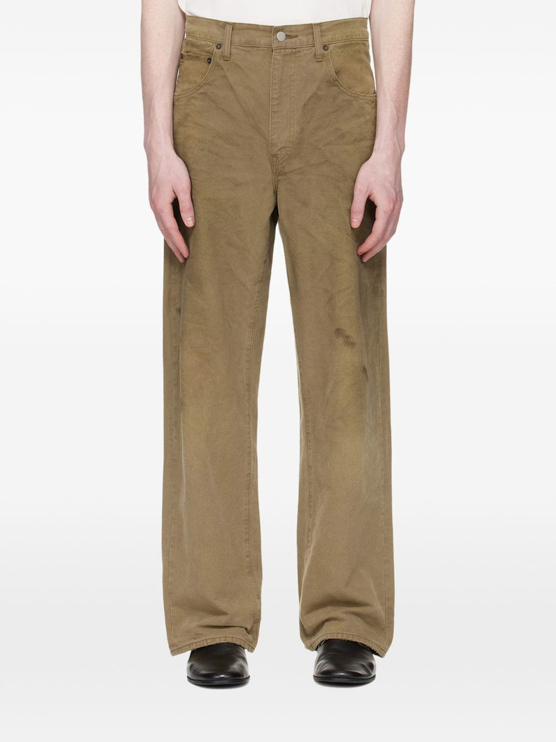 ssstein sulfur-dyed oxford wide-leg trousers outlook