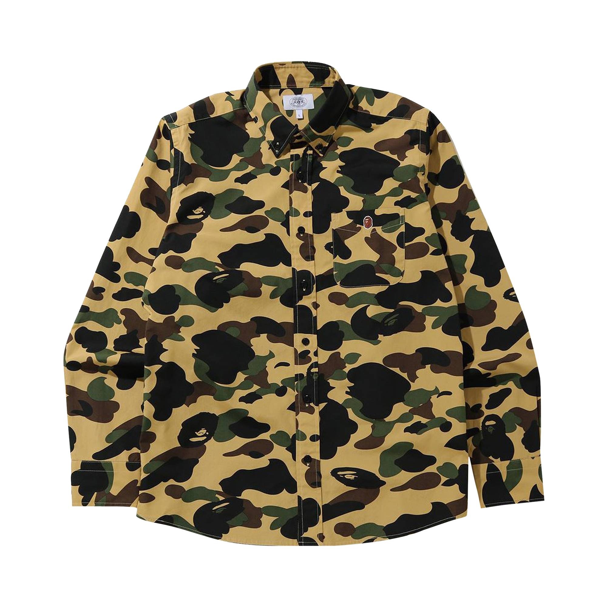 BAPE 1st Camo Button Down Shirt 'Yellow' - 1