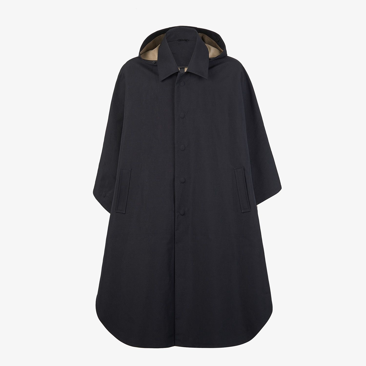 Black cotton overcoat - 1