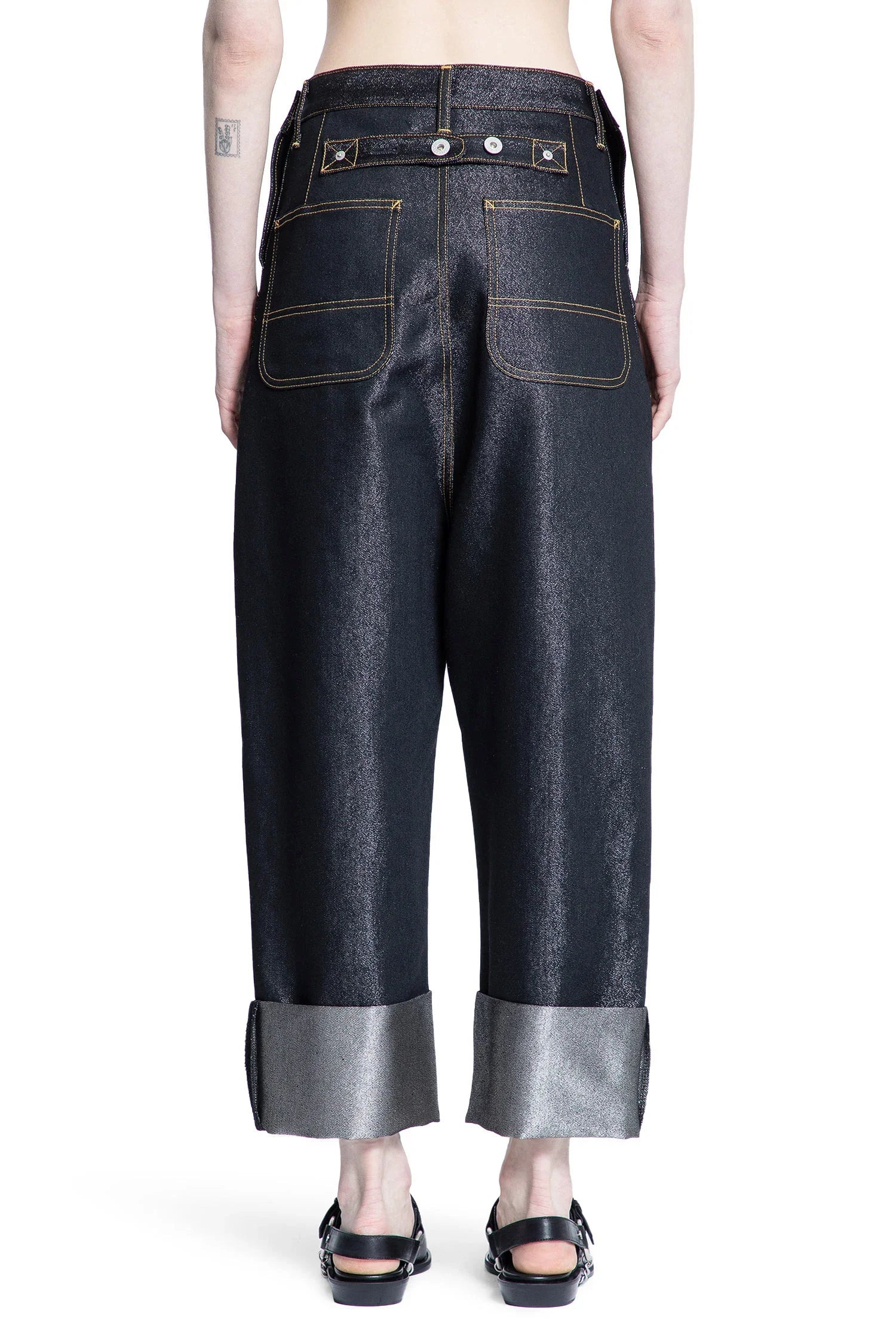 Cotton-Cupro-Polyester-Turn-Up-Jeans - 3