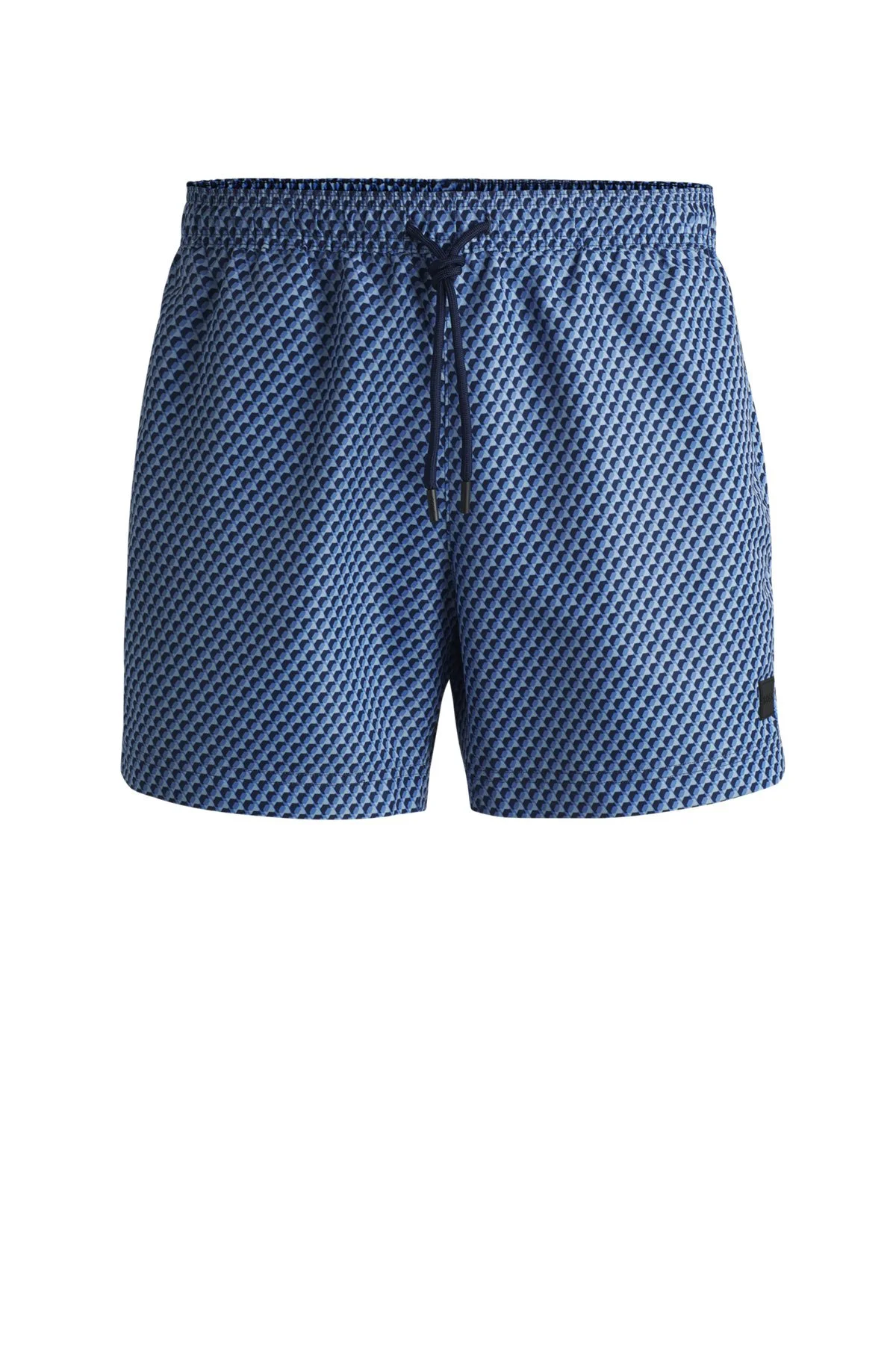 DRAWSTRING-WAIST SWIM SHORTS WITH ALL-OVER PRINT - 1