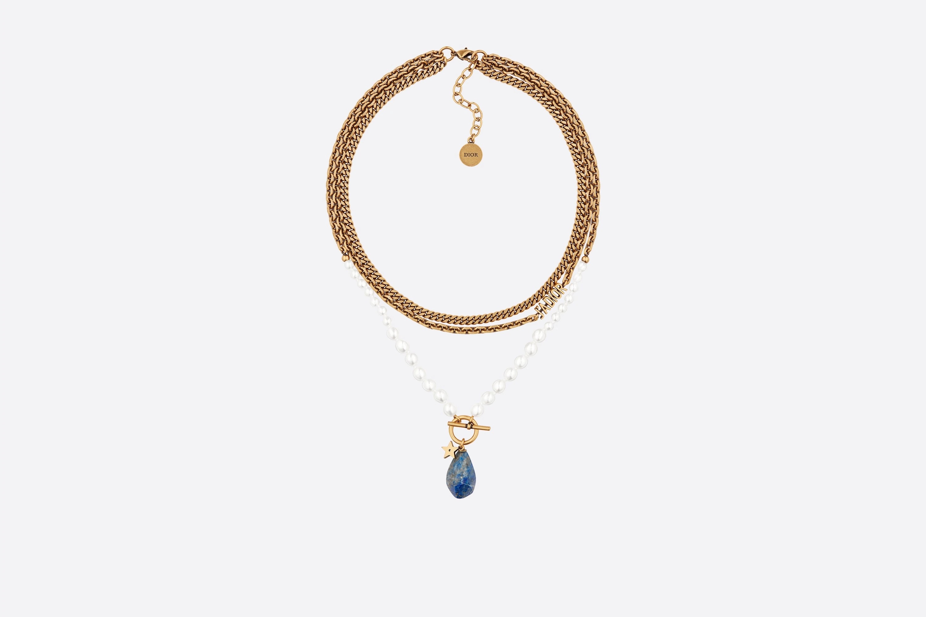 Dior Stone Multi-Chain Necklace - 1