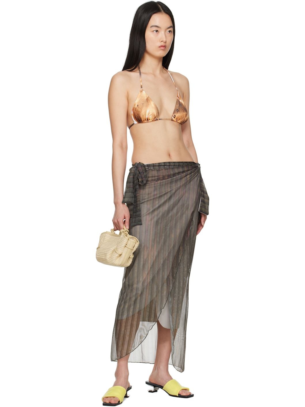 Multicolor Aub Stripes Malong Maxi Skirt - 4