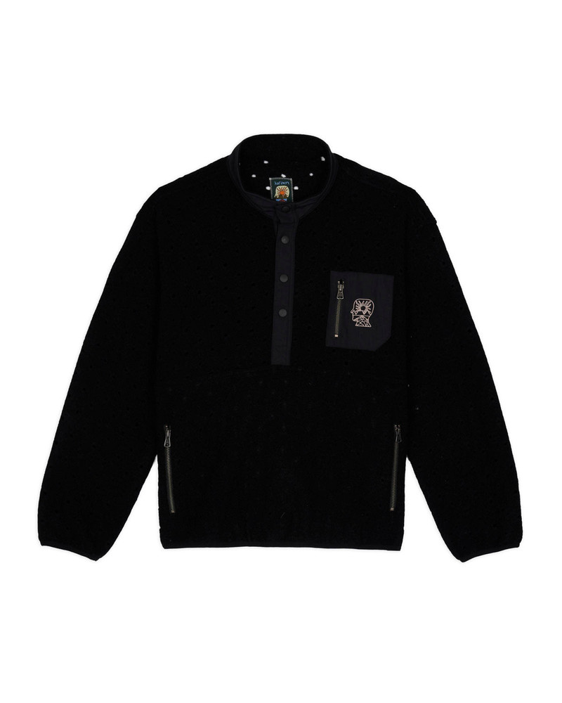 Hole Mock Neck Pullover - Black 1