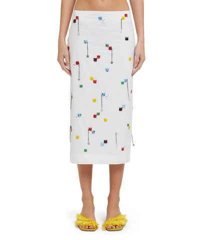 MSGM Midi skirt with embroidered beads outlook