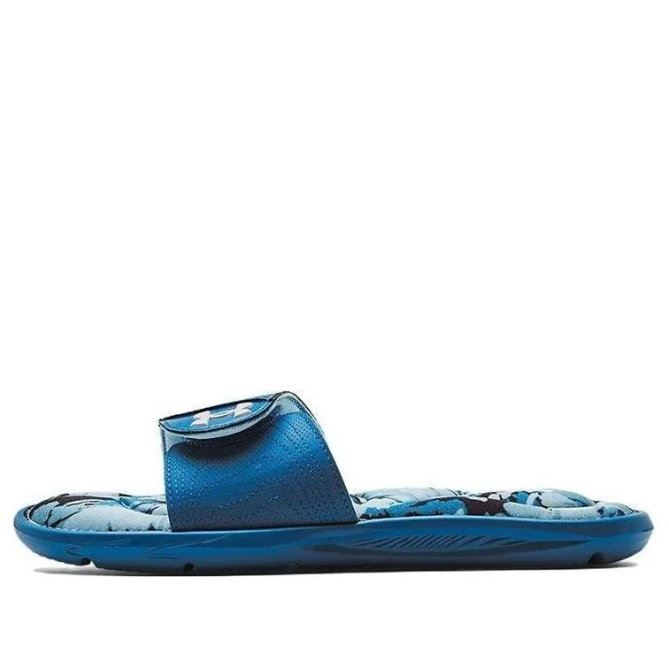 (WMNS) Under Armour Ignite 6 Graphic Footbed Slide 'Cruise Blue' 3023767-401 - 1