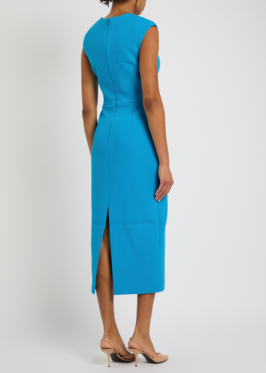 Rebecca Vallance Skylar Button-embellished Crepe Midi Dress - 3