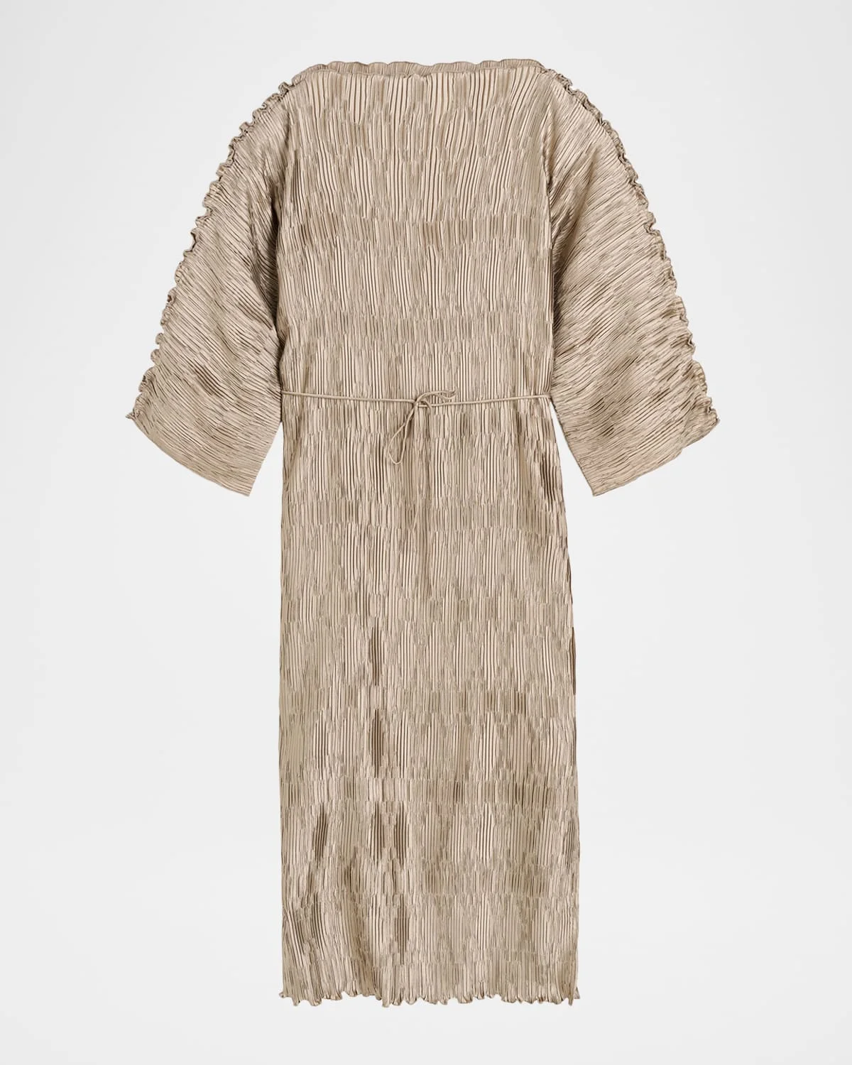 Tralaido Bateau-Neck Plisse Midi Dress - 1