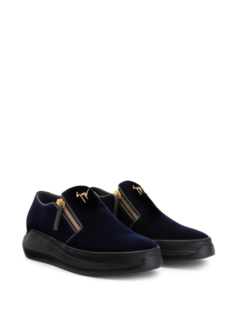 Giuseppe Zanotti Conley velvet slip-on sneakers outlook