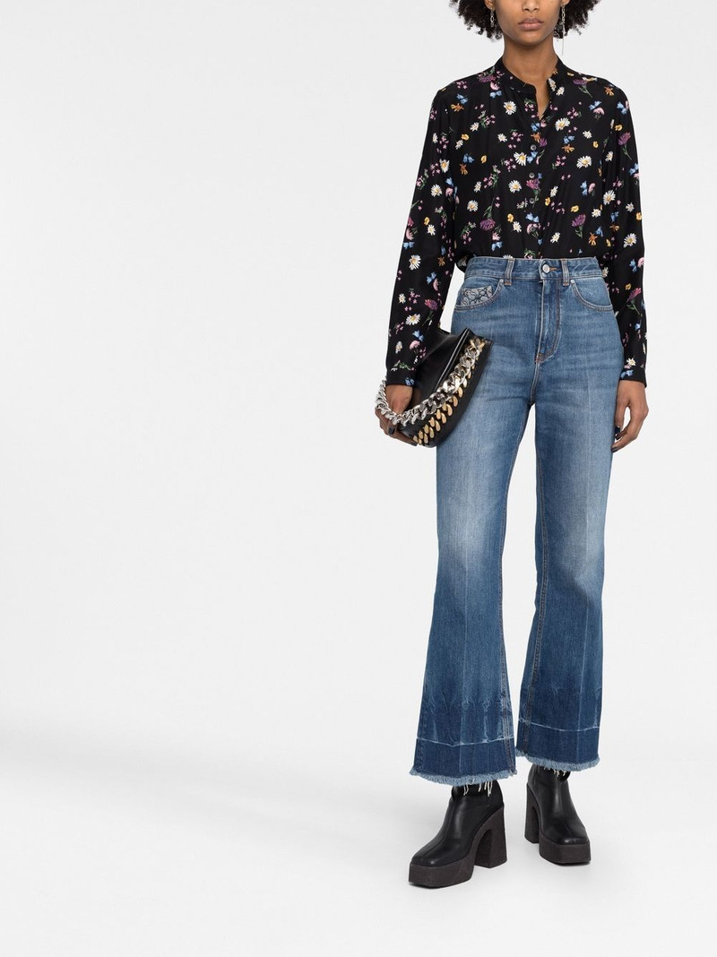 Stella McCartney frayed-edge cropped jeans outlook