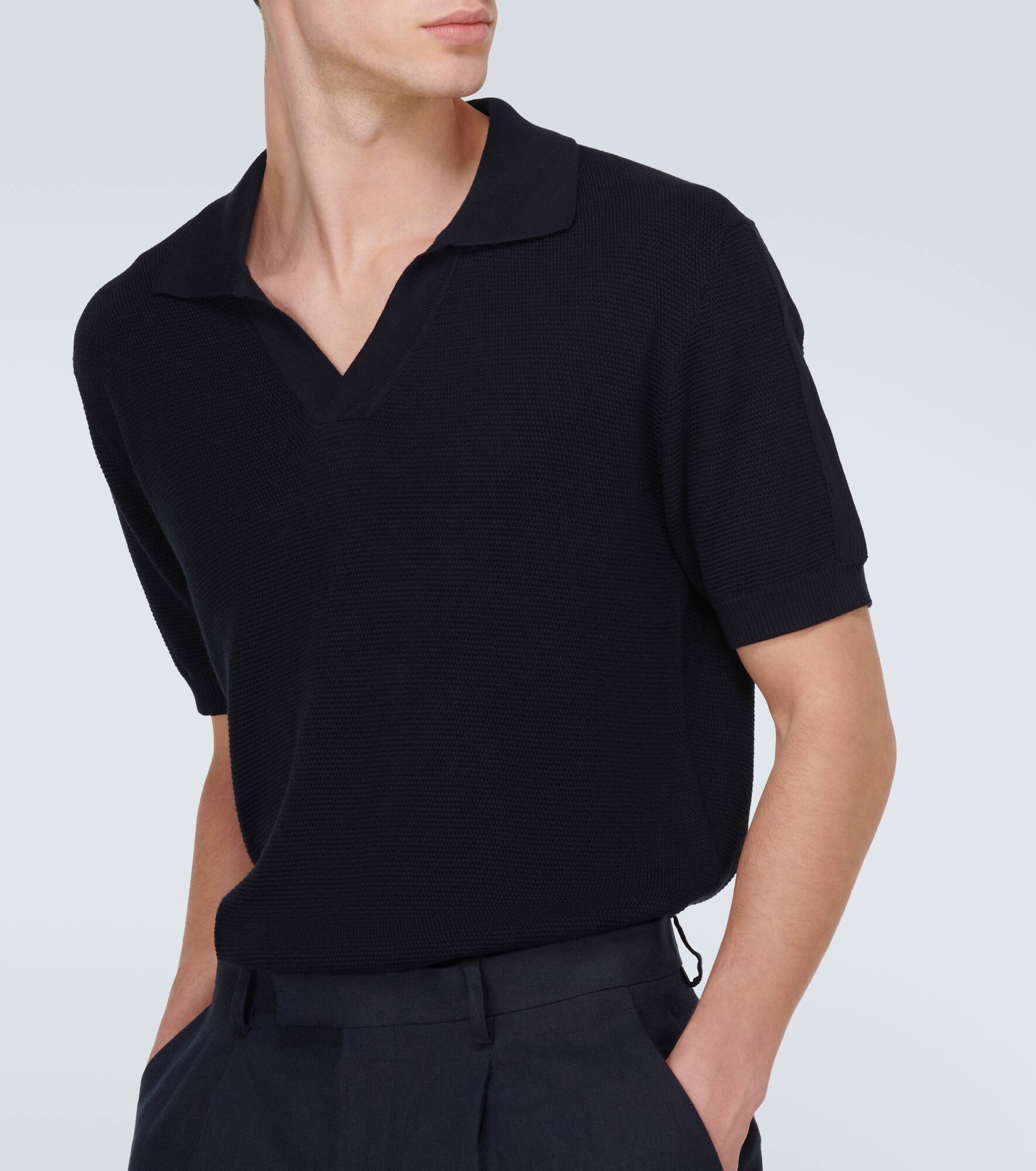 Rino cotton and silk polo shirt - 5
