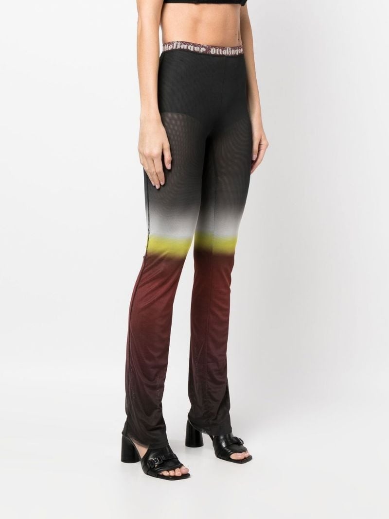 semi-sheer ombré trousers - 3