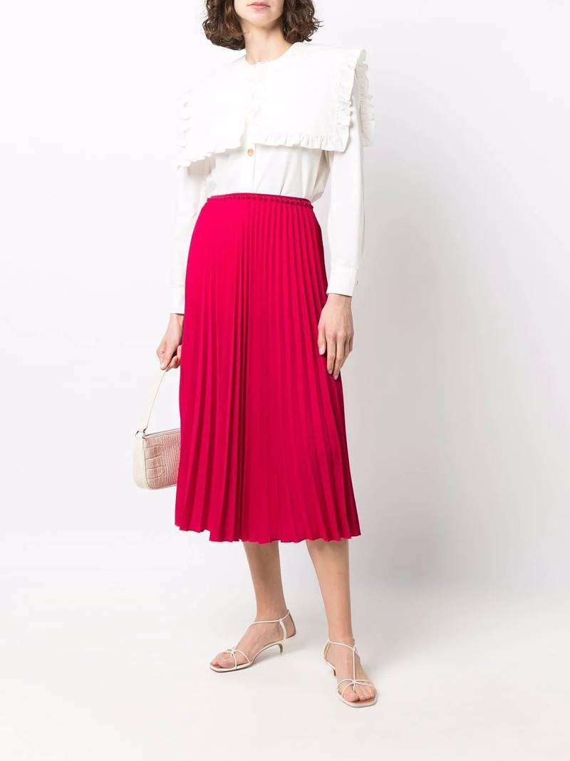 REDValentino pleated midi skirt outlook