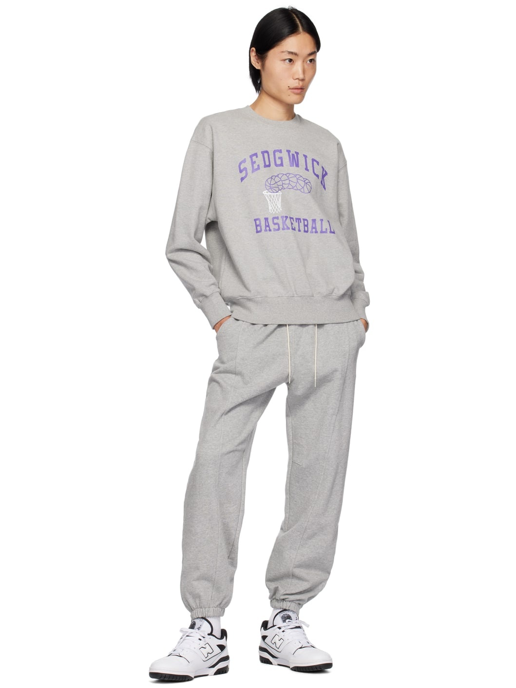 Gray 'Basketball' Sweatshirt - 4