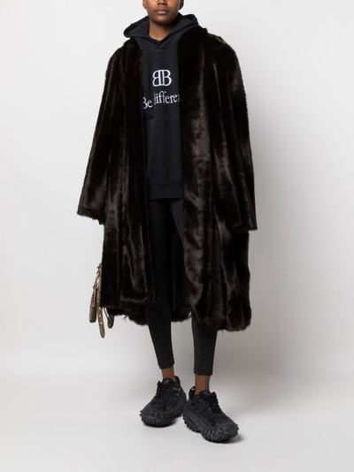 BALENCIAGA oversized faux fur coat outlook