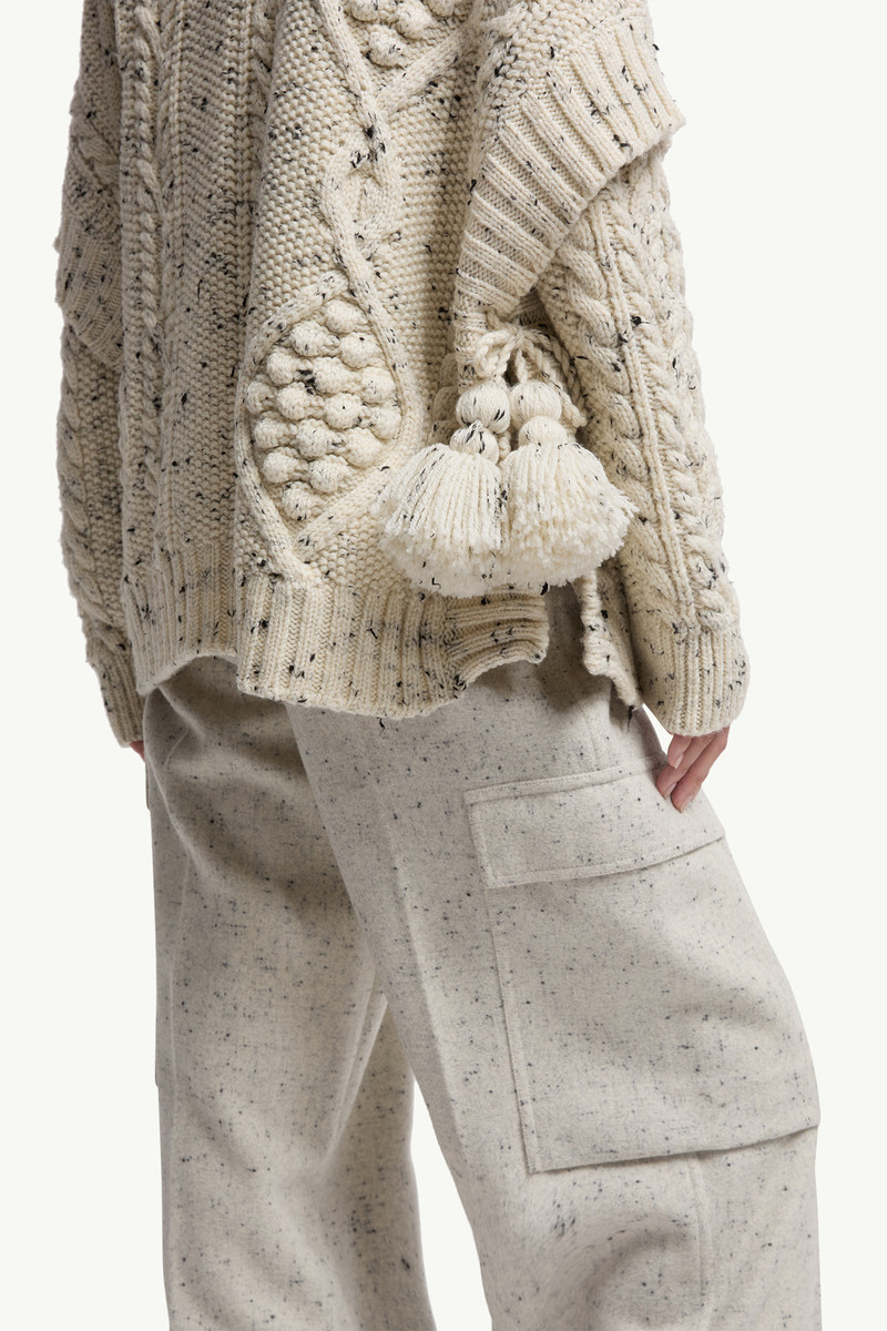 Wool Blend Tassel Cape 6