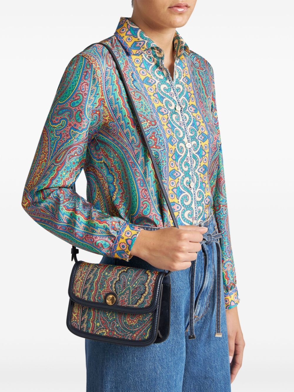 small paisley-motif crossbody bag - 2