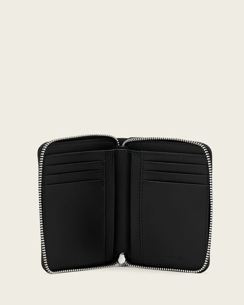 ALLSAINTS LENA HEX ZIP UP LEATHER WALLET outlook