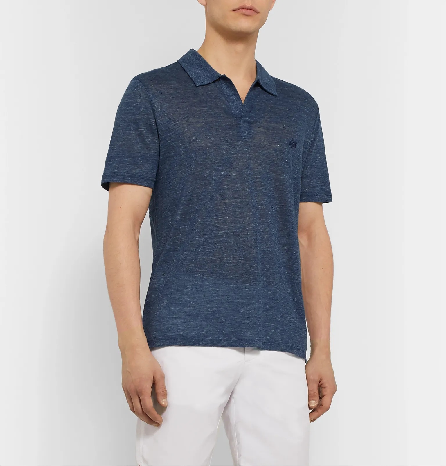 Pyramid Slub Linen-Jersey Polo Shirt - 4