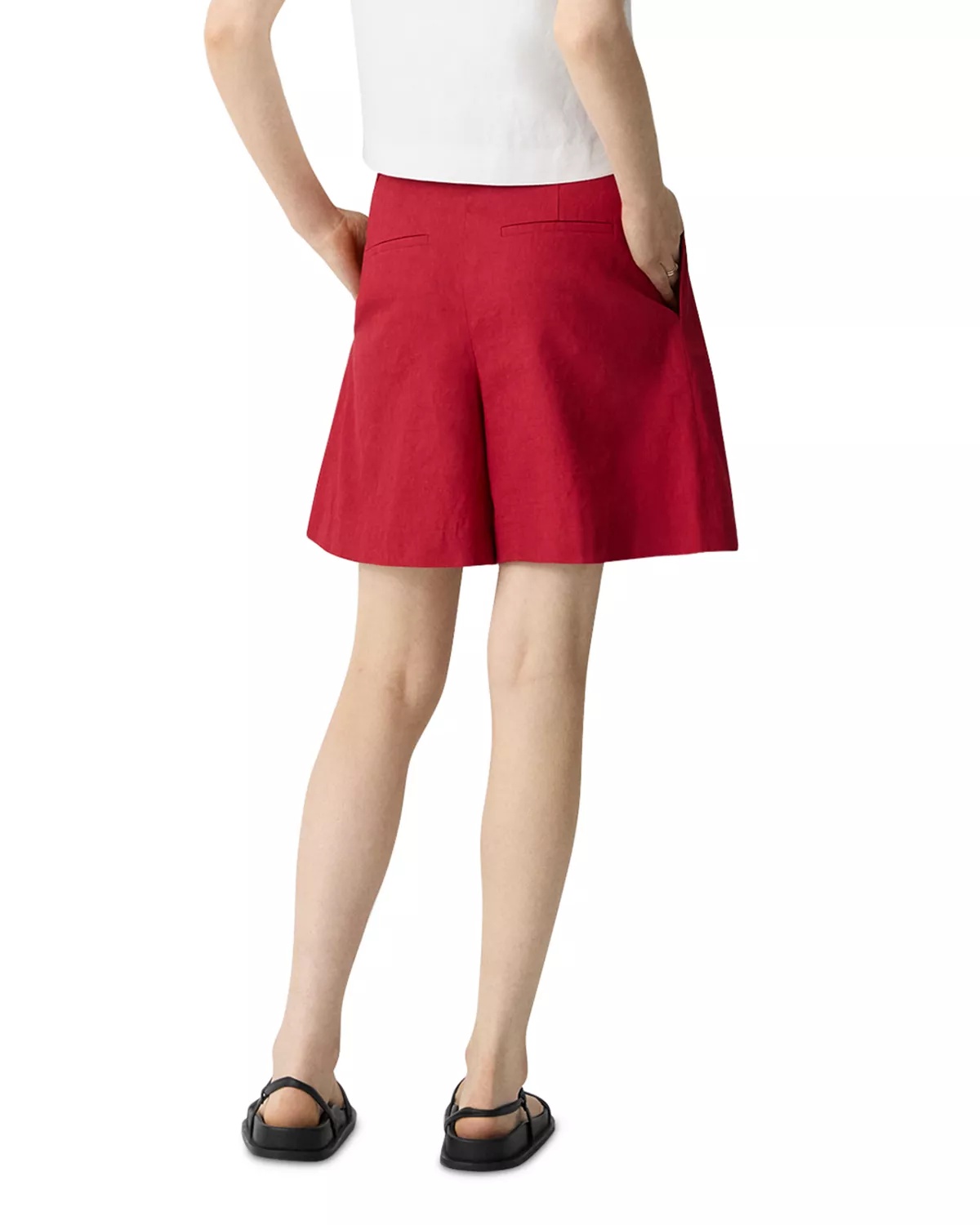 Pleated Linen Shorts - 3