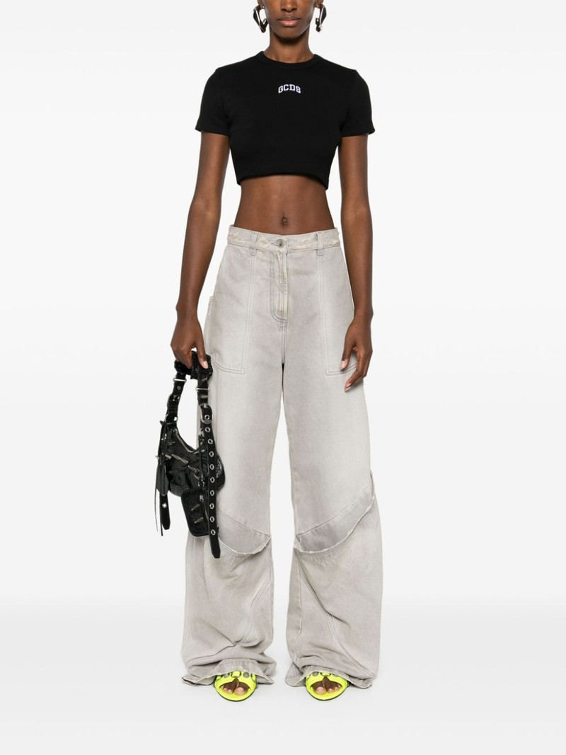 GCDS logo cropped T-shirt outlook