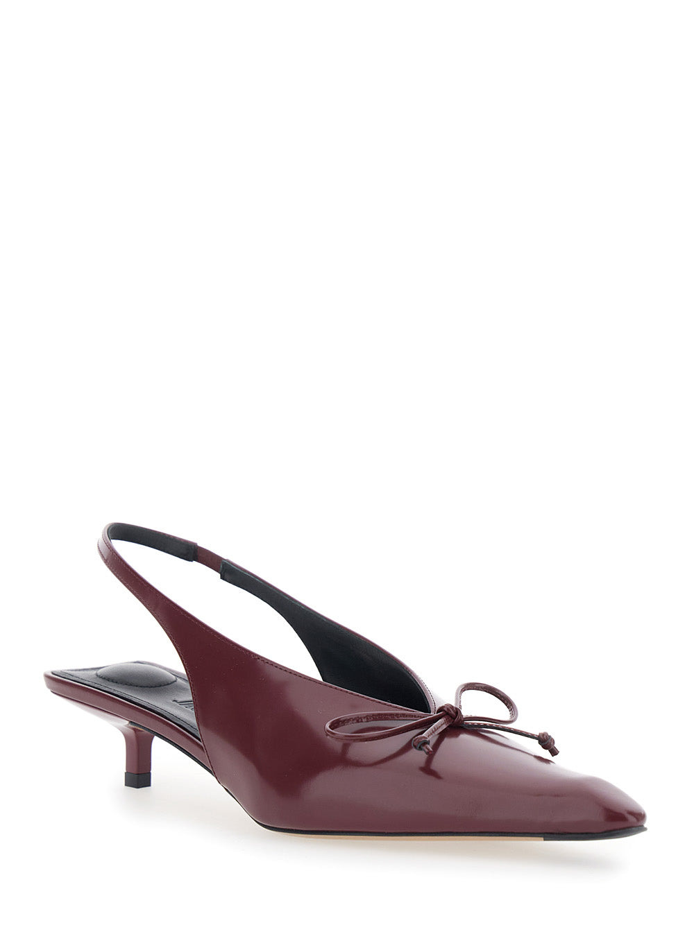 Jacquemus Women Bordeaux Pumps With Pointed Toe Design In Leather Woman - 2