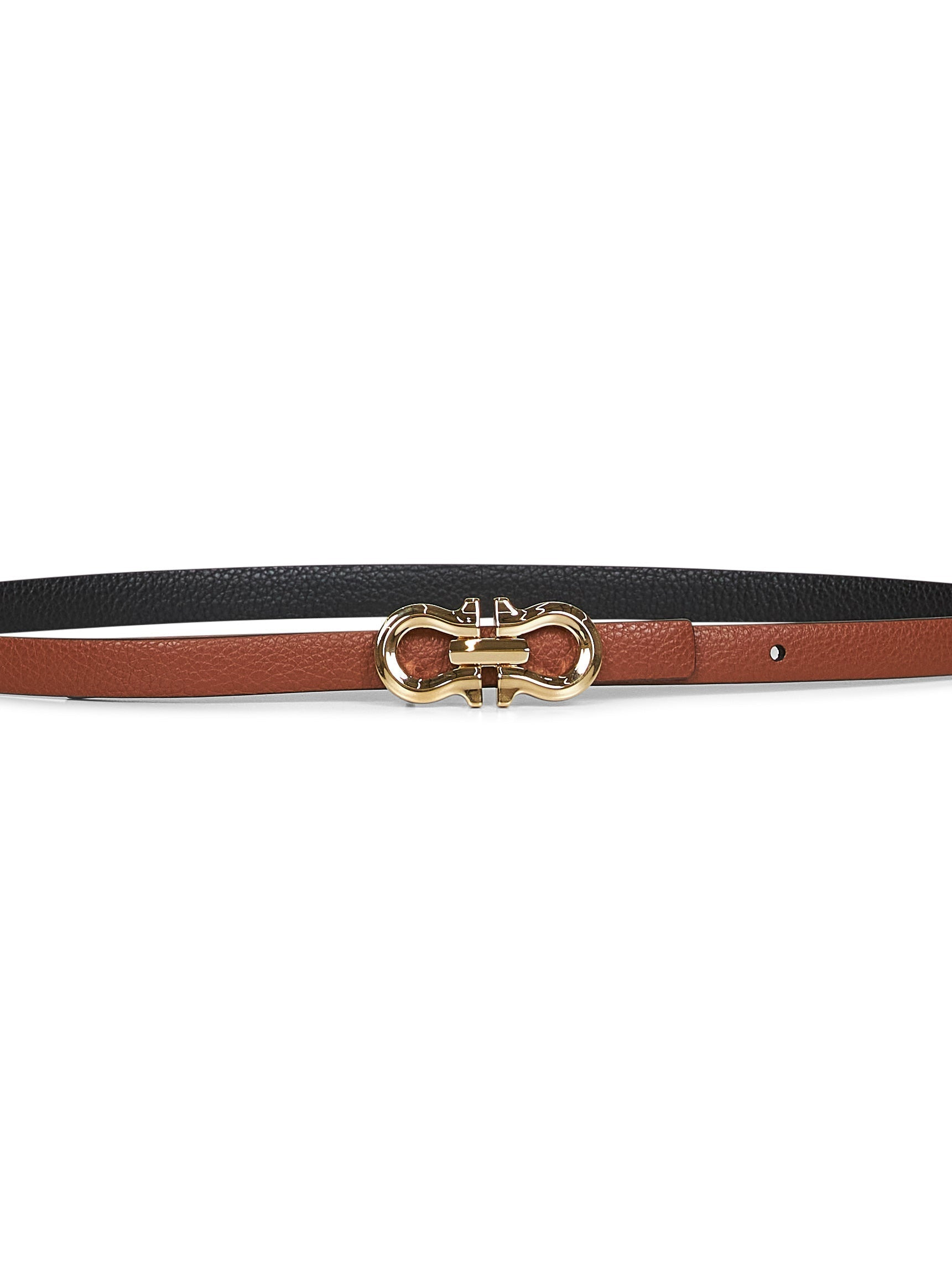 Ferragamo Women New Cognac Gancini Reversible Belt - 2