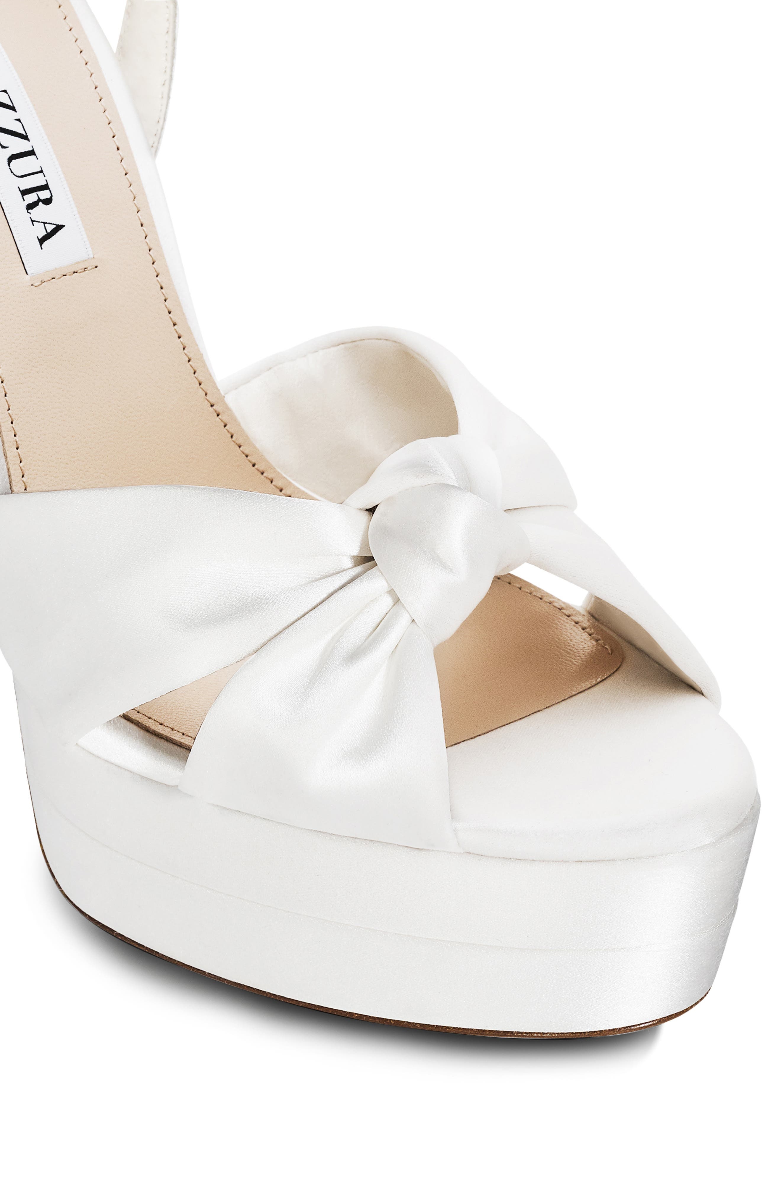 Aquazzura Cupid Bridal Ankle Strap Sandal in White at Nordstrom - 4