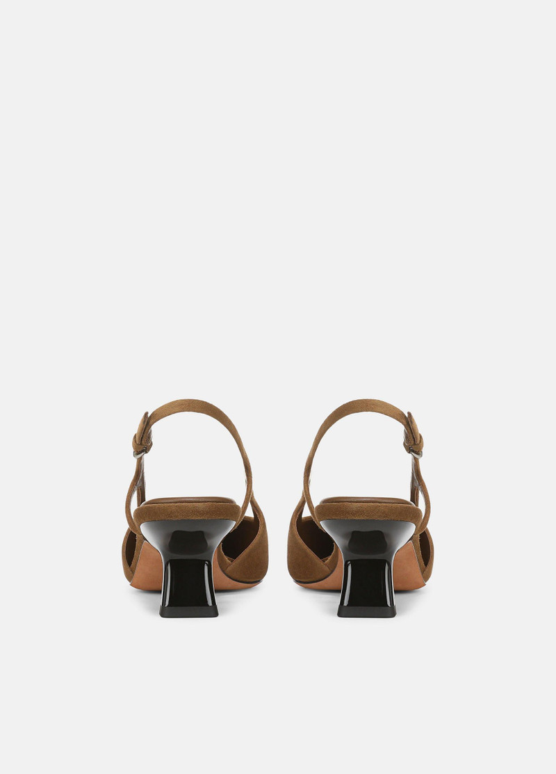 Vince Bianca Suede Slingback Heel outlook