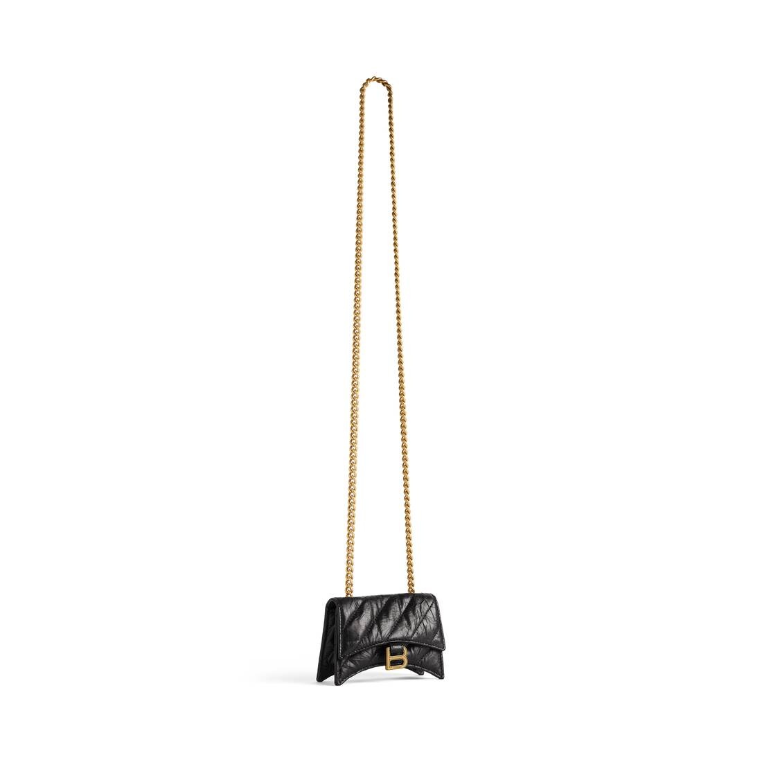 Women's Crush Mini Chain Bag Quilted  in Black - 2