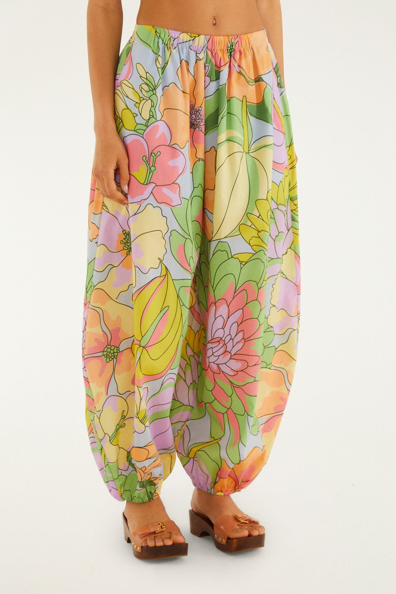 FARM RIO Multicolor Spring Affair Organic Cotton Balloon Pants outlook