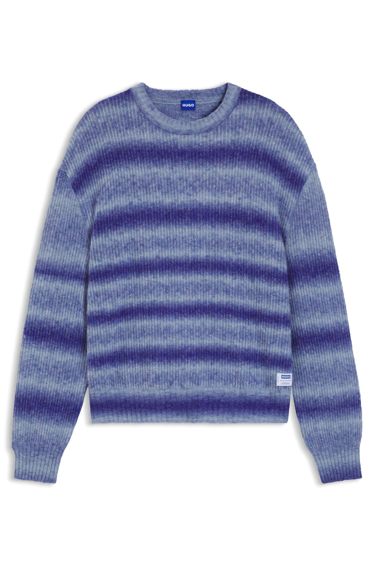 OVERSIZE-FIT SWEATER WITH OMBRÉ STRIPES - 1